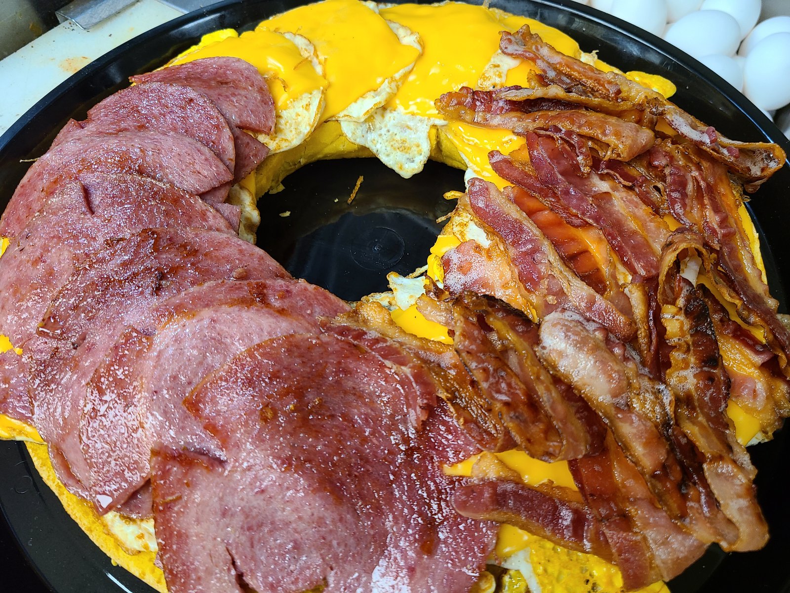 Bacon & Pork Roll Breakfast Ring