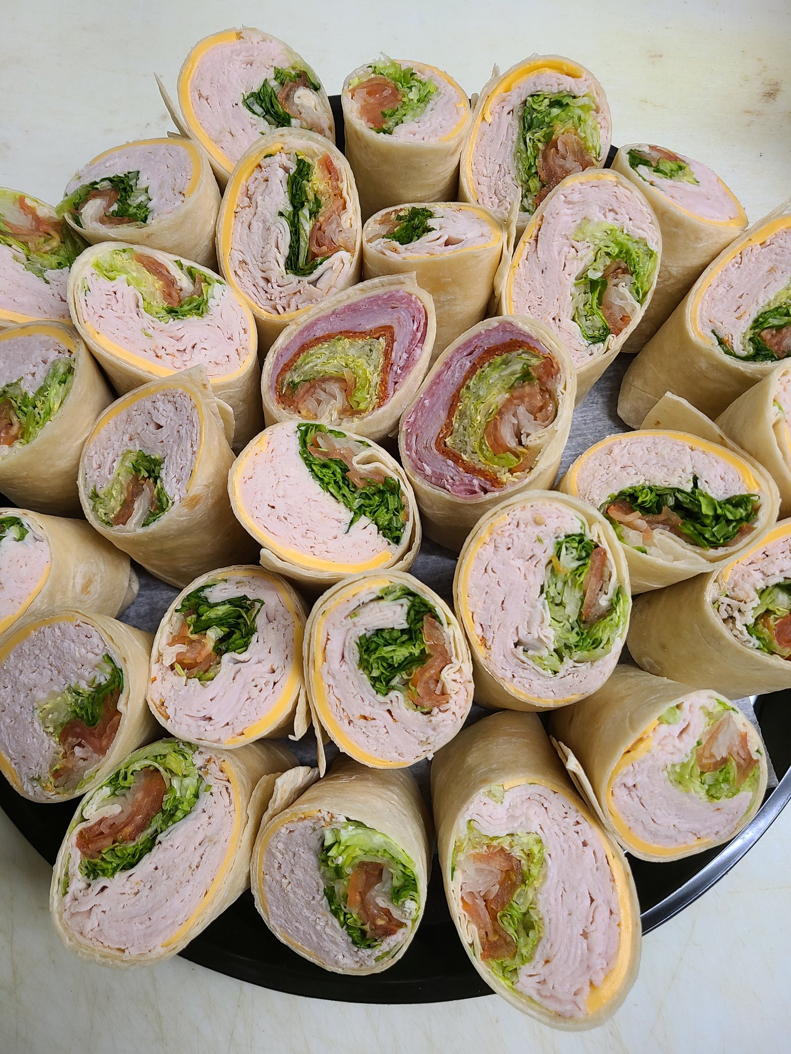 Turkey & Cheese Wrap Platter